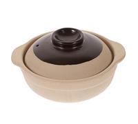 VANZACK Olla de Barro sin Esmaltar para Cocina Doméstica Resistente al Calor Cazuela de Barro con Tapa para Guisos y Sopas Ahorro de Energía y Uso Seguro Fogones Tradicionales