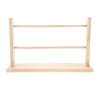 VANZACK Organizador de cintas de madera maciza, soporte de dos niveles para bobinas, estante de almacenamiento versátil para ocio creativo, floristería y costura, expositor estable y