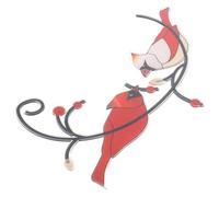 VANZACK Pájaro De Vidrieras Decoración De La Habitación Duende Colectores De Sol Ventana Interior Rubor Decoración Ornamento Aves Rojo 3d Pájaro Decorativo Pintado Planchar