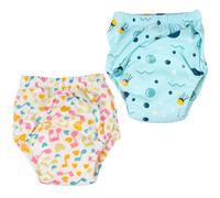 VANZACK Pañales de Entrenamiento para Bebés Lavables y Transpirables Braguitas de Aprendizaje de Algodón 6 Capas Talla L 110 24-36 Kg Set 2 Unidades Diseño Submarino y Musical Ropa
