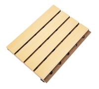 VANZACK Panel Insonorizado de Madera Ranurada 133x179x15mm Color Madera Clara, Panel Acústico Absorbente de Sonido para Estudio, Sala de Grabación y Acústico Interior