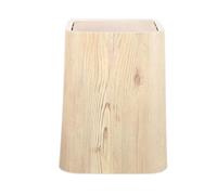 VANZACK Papelera de Plástico Tapa Abatible Diseño Retro de Veta de Madera Gran Tamaño Color Original Madera Cesto de Basura para Oficina Cocina y Dormitorio Estilo Rústico Funcional