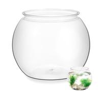 VANZACK Peceras de plástico Transparente para Acuario, pecera para Peces Betta, pecera irrompible para Peces Betta, Dorados, Recuerdo de Boda, decoración de Escritorio