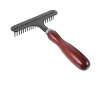 VANZACK Peine para Mascotas Mango de Madera Rastrillo Desenredante para Perros y Gatos Herramienta de Aseo para Eliminar Pelo y Alternativos Peine Ergonómico para Cuidado de Mascotas