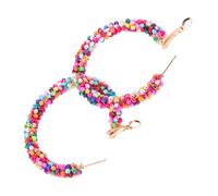 VANZACK Pendientes Bohemios Circulares De Cuentas Estilo Vintage Retro Para Mujer Pendientes Colgantes Coloridos Ligeras Para Fiestas y Atuendos Informales