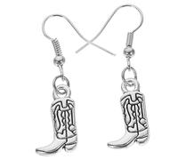 VANZACK Pendientes de Vaquera para Mujer en Aleación Plata, Diseño Elegante de Bota Decoración Maravillosa y Uso Cómodo para Ocasiones Occidentales