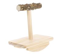 VANZACK Perch Stand for Parrots Interactive Training Bird Platform for Cognitive Development Safe Natural Wood Perch and Desks