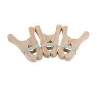 VANZACK Pinzas de Madera de Color Claro para Construir Fuertes, 6 Piezas, Clips Montessori para Mantas y Juegos Imaginativos, Accesorios de Construcción Guarderías, Escuelas y Patios