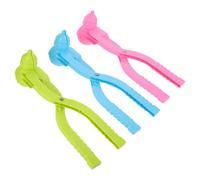 VANZACK Pinzas para 3 Piezas para Hacer Bolas de Nieve Multicolor, Juguete Exterior Infantil para Juegos Nieve al Aire Libre, Clips de Invierno de Plástico para Diversión y Moldeado
