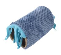 VANZACK Plush Hamster Tunnel Hideout For Small Pets Warm Chinchilla Shelter House with Tassel Cozy Guinea Pig Cave Nest For Winter Play and Rest