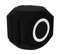 VANZACK Protector de Micrófono para Grabación Acústica Espuma Absorbente Negra Filtro Antipop para Estudio Musical Escudo Aislante de Sonido para Podcast y Transmisión en Directo