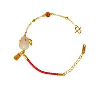 VANZACK Pulsera De Conejo Del Zodiaco Chino Estilo Pulsera De Hilo Roja Para Mujeres Obsequio De Cumpleaños Para Amigos