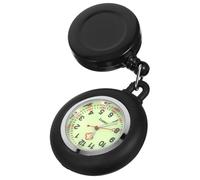 VANZACK Reloj de Bolsillo Luminoso Clip para Estudiantes, Diseño Creativo en Aleación y Silicona Negra, Preciso y Moderno para Uso Médico y Diario