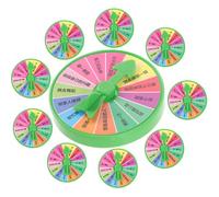 VANZACK Rueda de Castigo Giratoria de 6.5 Cm, Juego de Bromas para Fiestas, 10 Piezas de Plástico PP Duradero, Accesorio Interactivo para Mesa, Entretenimiento Familiar y Juegos de Grupo