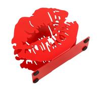 VANZACK Servilletero de Hierro Diseño de Labios Rojos, Porta Pañuelos de Papel para Mesa de Comedor y Escritorio, Dispensador Metálico Adecuado para Restaurante y Cena Romántica