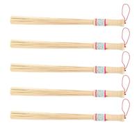 VANZACK Set de 5 Palitos de Masaje de Bambú para Espalda y Cuello, Bastones Manuales para Relajación Muscular y Terapia Corporal en Casa y Oficina
