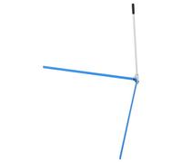 VANZACK Soporte Ajustable para Patadas de Fútbol y Rugby, Equipo de Entrenamiento Portátil, Estructura Metálica Resistente, Color Azul Barras, Adecuado para Práctica Juvenil