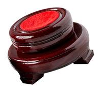 VANZACK Soporte de Exhibición para Bolas de Cristal 10-12 CM Base Giratoria Doble Capa de Madera de Raíz de Caoba para Decoración del Hogar y Oficina