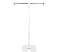 VANZACK Soporte de Fondo para Fotos Mini Portátil en Acero Inoxidable y Plástico Blanco, Ligero y Multiusos para Fotografía de Joyería y Cosméticos