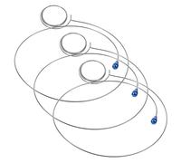 VANZACK Soporte de Lupa para Relojero de Hierro Plata, Ajuste Fácil y Perímetro Ajustable, Kit de 3 Piezas para Tienda de Reparación de Relojes