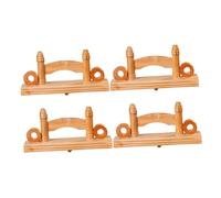 VANZACK Soporte para Abanico Japonés de Madera, Fácil de Desmontar E Instalar, Paquete de 4 Piezas, Estilo Simple y Clásico Japonés para Exhibición Decorativa
