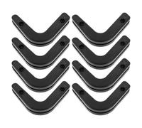 VANZACK Soporte para Barra de Pared en Forma de L 8 Unidades Gancho de Plástico PP de 6 MM Organizador Vertical para Pesas y Discos Almacenamiento Seguro para Gimnasio en Casa y