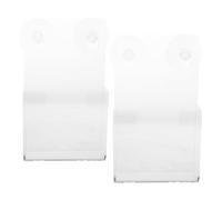 VANZACK Soportes de Pared Acrílicos Transparentes con Ventosas Revistero Organizador de Oficina y Baño Portafolletos y Portatarjetas sin Taladro Pack de 2 Unidades para Almacenamiento