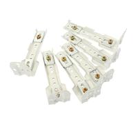 VANZACK Soportes para Riel De Cortina De Metal 6 Piezas, Código Doble Clip, Montaje para Cortinas De Hotel y Oficina, Fijación Resistente para Paredes Apartamentos y Restaurantes