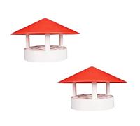 VANZACK Tapa Protectora de Embudo para Chimenea 50-110 MM PVC, Cubierta de Chimenea para Techo, Pack 2 Unidades Función Antilluvia