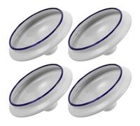 VANZACK Tapas de repuesto esmaltadas para tazas y teteras, pack de 4 piezas, forma redonda, ajuste universal, uso en vajilla de té para restaurantes y cocinas