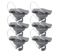 VANZACK Tapones para Válvula de Aire Giratorios 6 Piezas Gris con Cuerda Accesorios para Kayaks Tablas de Paddle Surf Inflables y Botes Hinchables Repuesto Resistente y Antipérdida