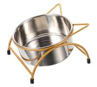 VANZACK Tazón De Acero Inoxidable para Gatos y Perros Comedero Doble Antivomitos Soporte Inclinable Diseño Ergonómico para Mejor Digestión y Comodidad Al Comer para Alimentos y Agua
