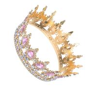 VANZACK Tiara Vintage Gemas de Imitación para Mujer, Accesorio Ligero de Plástico para Boda y Fiesta, Tocado de Pelo de 6.3X6.3X2.1 Pulgadas