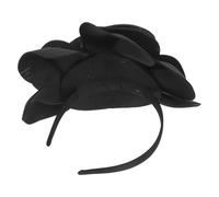 VANZACK Tocado Tipo Pillbox Flor de Perlas Negro para Mujer Elegante | Poliéster Ligero, Ajuste Seguro y Cómodo, Estilo Vintage 1920s, Adecuado para Bodas, Cócteles y Fiestas