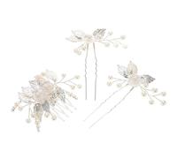 VANZACK Tocados de Novia con Peine Floral y Horquillas de Pared con Diamantes de Imitación Accesorios de Pelo Elegantes para Bodas y Decoración de Cabello Aesthetic para de Honor
