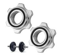 VANZACK Tuerca Antideslizante De Hierro Fundido para Barra y Mancuernas 2,5 Cm, Juego De 2 Piezas, Tornillo De Rosca para Levantamiento De Pesas y Gimnasio