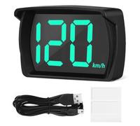 VANZACK Velocímetro Hud para Coche, Monitor Automático de Hud, Pantalla de Visualización Frontal Automática, Negro, Abs y Pc, Km/h, Compatible Vehículo, Actualización en Real, Plug And