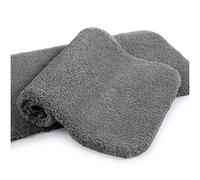 VANZAVANZU Alfombra de Baño 2 Piezas Antideslizante Alfombrilla de Baño Espesa Absorbente Alfombra de Ducha Ultra Suave Alfombrillas para Baño Mullido Microfibra - 50 x 80cm (Gris Oscuro)