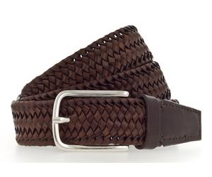 Vanzetti Braided Men's Belt 35 mm W105 Dark Brown