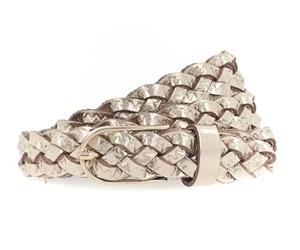 Vanzetti Braided Women's Belt W105 Gold Metallic