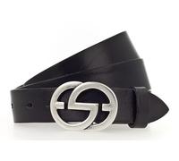 Vanzetti Cuero cinturón Full Leather Buckel Belt W85 Black negro