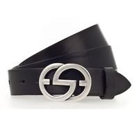 Vanzetti Full Leather Buckel Belt W100 Black
