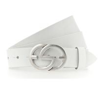 Vanzetti Full Leather Buckel Belt W75 White