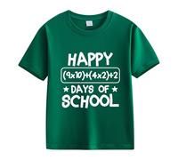vaolkwsacz 100th Day of School Celebration for Girls and Boys Kids T Shirts Fun Colorful Numbers Damen Langarmshirt mit Spitze, verde, 10-11Years