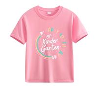 vaolkwsacz 100th Day of School Celebration for Girls and Boys Kids T Shirts Fun Colorful Numbers Mädchen Shirts 146, Rosa., 10-11Years