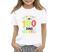 vaolkwsacz 100th Day of School Celebration for Girls and Boys Kids T Shirts Fun Colorful Numbers Toy Camiseta de Manga Larga Túnica, Blanco, 10-11Years