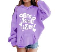 vaolkwsacz Autumn and Winter Boys and Girls Long Sleeved Hooded Casual Sweatshirt Fashion Print Tops Hoodie Herren Schwarz, morado, 9-10 años