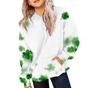vaolkwsacz Children Kids Daily Printed Trajes Sudadera Casual Manga Larga Bolsillo Sudadera con Capucha Tops Suéter Bebé Niña 86, Blanco, 9-10 años