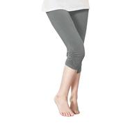 vaolkwsacz Leggings para niñas para niños pequeños, informales, para la escuela, yoga, danza, pantalones de danza, con fruncidos, atléticos, pantalones cortos para niñas, gris, 10-11 años
