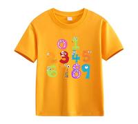 vaolkwsacz Number Day Girls and Boys Kids T Shirts Fun Colorful Numbers Shirt für Mädchen, naranja, 2-3 años
